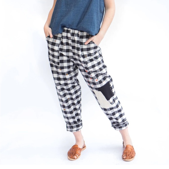 Pocket pant in check print - Picture 3 of 4